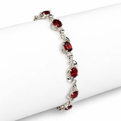 Manjari - Garnet Link Bracelet