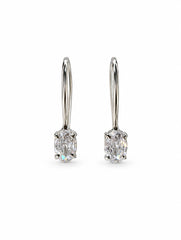 Piyal – AD Zircon Silver Drop Earrings