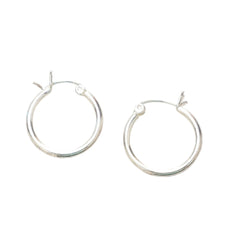 925 Sterling Silver Hoop Earrings for Women & Girls | Classic Round Lightweight Silver Hoops