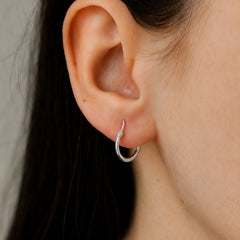 925 Sterling Silver Hoop Earrings for Women & Girls | Classic Round Lightweight Silver Hoops
