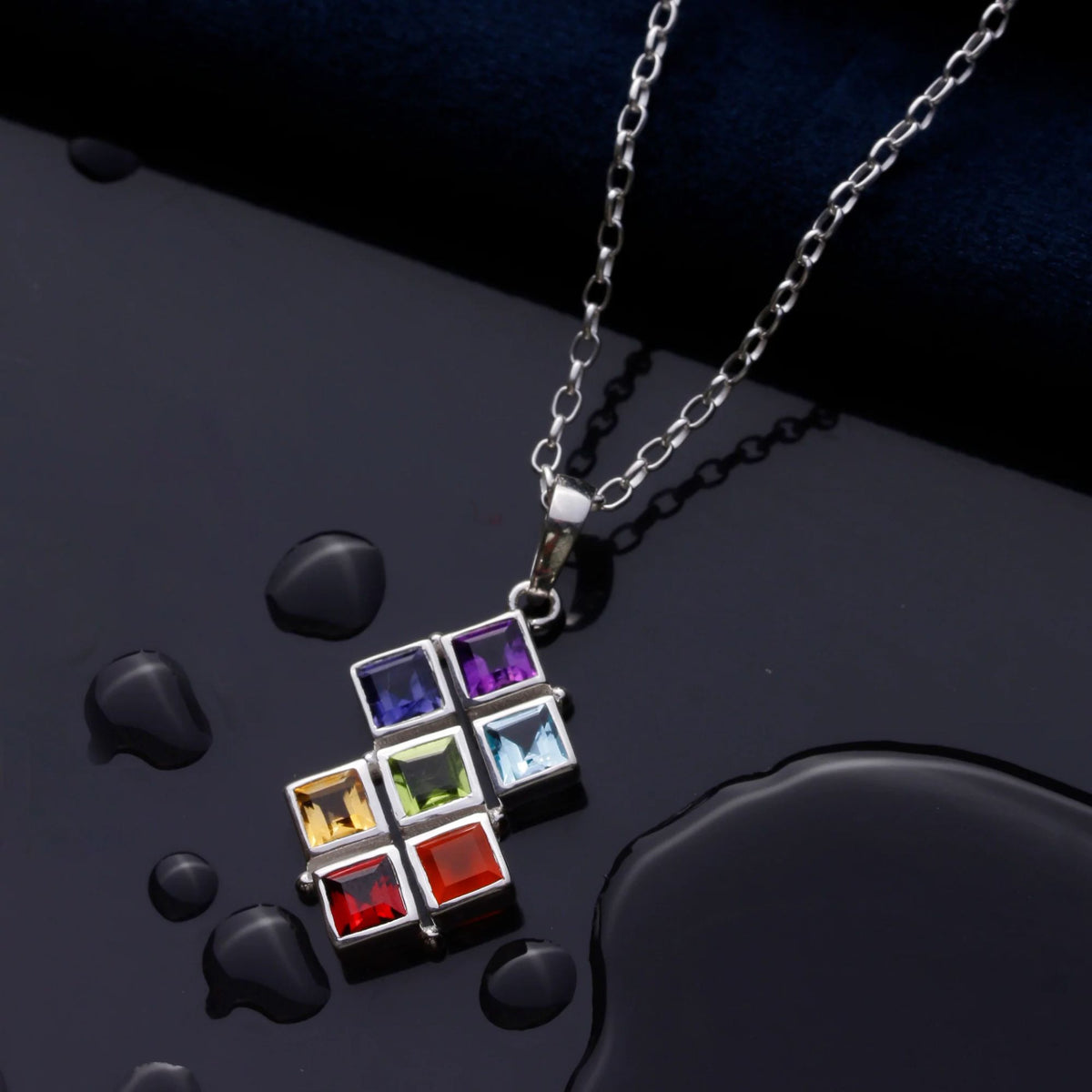 Saptarang – Chakra Silver Pendant