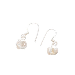 925 Sterling Silver Ball Drop Earrings for Women | Handmade Wire Sphere Dangle Hook Earrings for girls