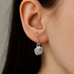925 Sterling Silver Ball Drop Earrings for Women | Handmade Wire Sphere Dangle Hook Earrings for girls