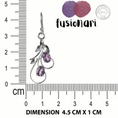925 Sterling Silver Amethyst  Earrings for Women |Authentic Silver Jewelry | Handcrafted Elegant Gift