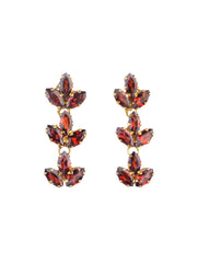 925 Sterling Silver Gold Plated Garnet Earrings for Women | Gemstone Earrings | Handmade Jewelry | Elegant Daily Wear Gift