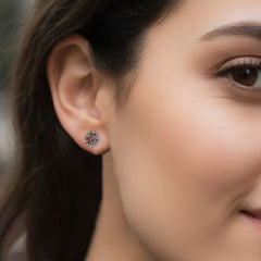 925 Sterling Silver Carnelian Eartops for Women | Authentic Silver Jewelry | Handcrafted Elegant Gift