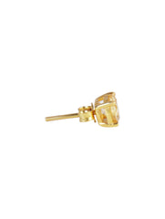 925 Sterling Silver Gold Plated  Citrine Stud Earrings for Women | Gemstone Stud Eartop | Handmade Silver Jewelry | Elegant Daily Wear Gift