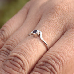925 Sterling Silver Amethyst Ring for Women | Authentic Silver Jewelry | Handcrafted Elegant Gift
