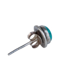 925 Sterling Silver Turquoise Eartops for Women |  Gemstone Stud Earrings | Minimal Daily Wear Silver Jewelry Gift