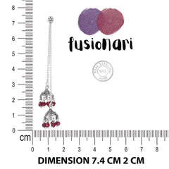 925 Sterling Silver Garnet Earrings for Women | Authentic Silver Jewelry| Handcrafted Elegant Gift