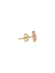 925 Sterling Silver Gold Plated Ruby Stud Earrings for Women | Gemstone Stud Eartop | Handmade Jewelry | Elegant Daily Wear Gift