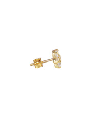 925 Sterling Silver Gold Plated AD Zircon Stud Earrings for Women | Gemstone Stud Eartop | Handmade Jewelry | Elegant Daily Wear Gift