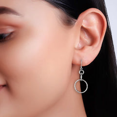 Fusionari 925 Sterling Silver Earrings | Handmade Minimalist Jewelry | Elegant Timeless Design | Size 5.5x2.5 cm | One Pair