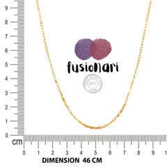 925 Sterling Silver 2.5 Micron Gold Plated Chain  18" for Women | Classic Handmade Gold Finish Jewelry