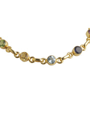 925 Sterling Silver Gold Plated Chakra Bracelet for Women | Gemstone Bracelet | Handmade Jewelry | Elegant Daily Wear Gift (Copy)