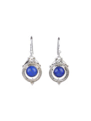 925 Sterling Silver Lapis Earrings for Women | Gemstone Earrings | Handmade Silver Jewelry | Elegant Daily Wear Gift