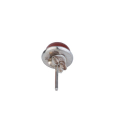 925 Sterling Silver Carnelian Eartops for Women |  Gemstone Stud Earrings | Handmade Daily Wear Silver Jewelry