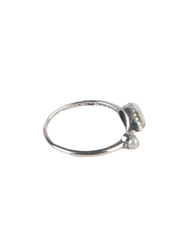 925 Sterling Silver Pearl Ring for Women Handmade Gemstone Ring Adjustable Statement Jewelry Birthday Gift