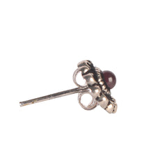 925 Sterling Silver Garnet Eartops for Women | Natural Gemstone Jewelry | Elegant Gift
