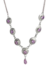 925 Sterling Silver Amethyst Necklace for Women