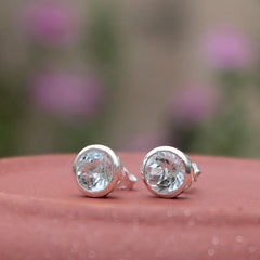 925 Sterling Silver Blue Topaz Earrings for Women | Sparkling Birthstone Gift Jewelry