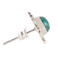 925 Sterling Silver Turquoise Eartops for Women | Natural Gemstone Jewelry | Elegant Gift