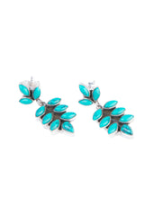 925 Sterling Silver Turquoise Earrings for Women | Gemstone Earrings | Handmade Silver Jewelry | Elegant Daily Wear Gift