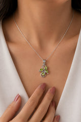 925 Sterling Silver Peridot Pendant for Women | Gemstone Pendant | Handmade Silver Jewelry | Elegant Daily Wear Gift