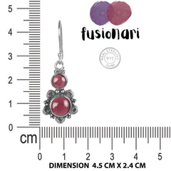 925 Sterling Silver Garnet Earrings for Women|Authentic Silver Jewelry | Handcrafted Elegant Gift