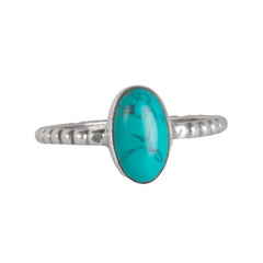925 Sterling Silver Turquoise Gemstone Ring |  Fine Silver Jewelry | Handcrafted Gift