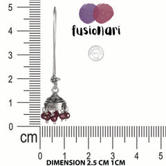 925 Sterling Silver Garnet Earrings for Women |Authentic Silver Jewelry | Handcrafted Elegant Gift