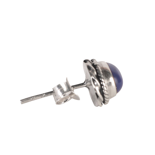 925 Sterling Silver Lapis Eartops for Women | Natural Gemstone Jewelry | Elegant Gift