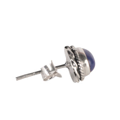 925 Sterling Silver Lapis Eartops for Women | Natural Gemstone Jewelry | Elegant Gift