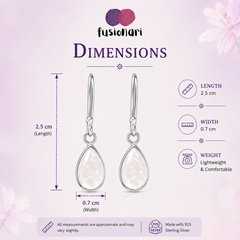 925 Moonstone Sterling Silver Earrings | HandCrafted Jewellery
