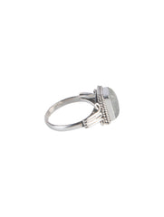 925 Sterling Silver Moonstone Ring for Women Handmade Gemstone Ring Adjustable Statement Jewelry Birthday Gift