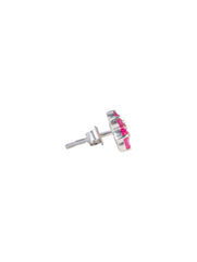 925 Sterling Silver Ruby Stud Earrings for Women | Gemstone Stud Eartop | Handmade Silver Jewelry | Elegant Daily Wear Gift