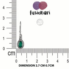 925 Sterling Silver Green Onyx Earrings for Women | Authentic Silver Jewelry | Handcrafted Elegant Gift