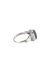 925 Sterling Silver Amethyst Ring for Women Handmade Gemstone Ring Adjustable Statement Jewelry Birthday Gift