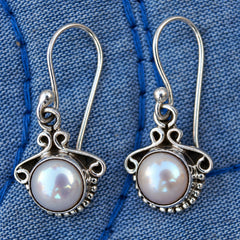 Tuhina Pearl Silver Earrings