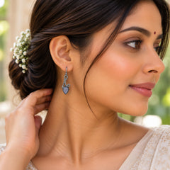 Veya Pink Chalcedony Silver Earrings