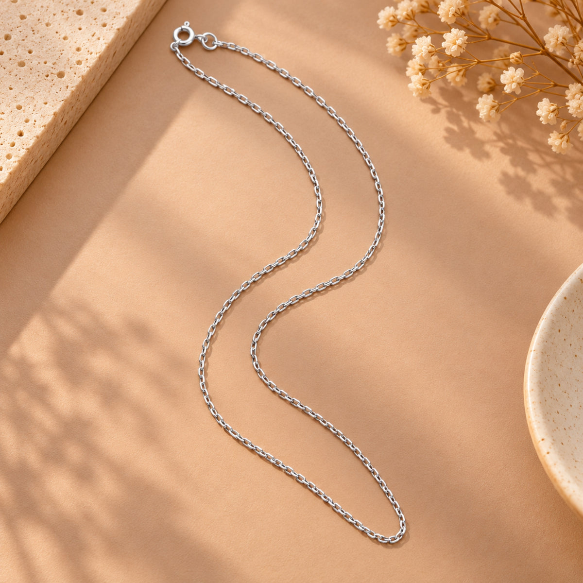 925 Sterling Silver Chain with Spring Lock