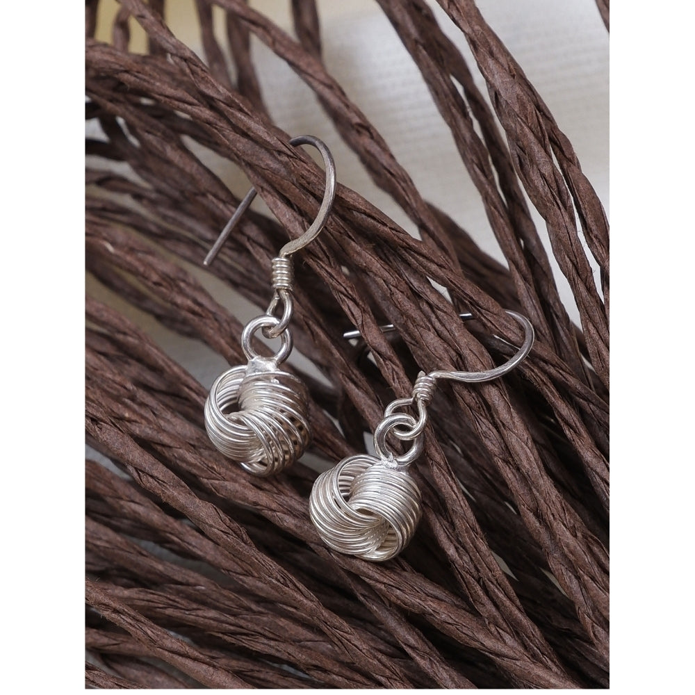 925 Sterling Silver Ball Drop Earrings for Women | Handmade Wire Sphere Dangle Hook Earrings for girls