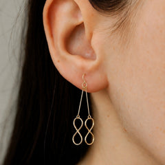 925 Sterling Silver Gold Plated Drop Dangle Earrings for Women & Girls
