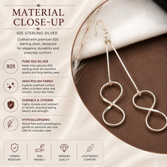 925 Sterling Silver Gold Plated Drop Dangle Earrings for Women & Girls
