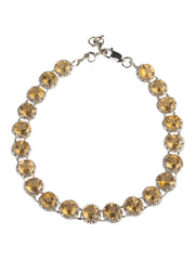 925 Sterling Silver Citrine Bracelet for Women Handmade Gemstone Bracelet Elegant Jewelry Gift for Her