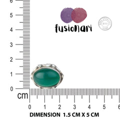 925 Sterling Silver Green Onyx Eartops for Women |  Gemstone Stud Earrings | Minimalist Silver Jewelry Gift