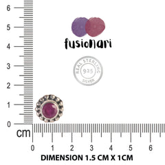 925 Sterling Silver Ruby Eartops for Women | Natural Gemstone Jewelry | Elegant Gift