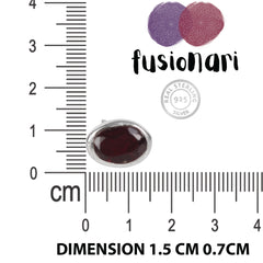 925 Sterling Silver Garnet Eartops for Women | Authentic Silver Jewelry | Handcrafted Elegant Gift