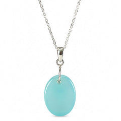 925 Sterling Silver Blue Chalcedony Gemstone Crab Pendant