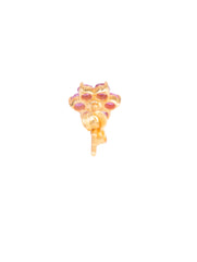 925 Sterling Silver Gold Plated Ruby Stud Earrings for Women | Gemstone Stud Eartop | Handmade Jewelry | Elegant Daily Wear Gift